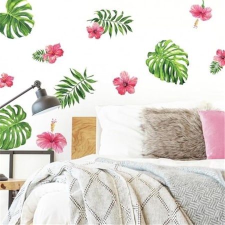 RoomMates RMK3904SCS Tropical Hibiscus Flower Peel & Stick Wall Decals